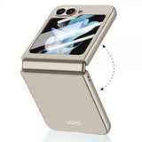 GKK Samsung Galaxy Z Flip 6/Flip 7 FE Deksel med Glassbeskyttelse Grå