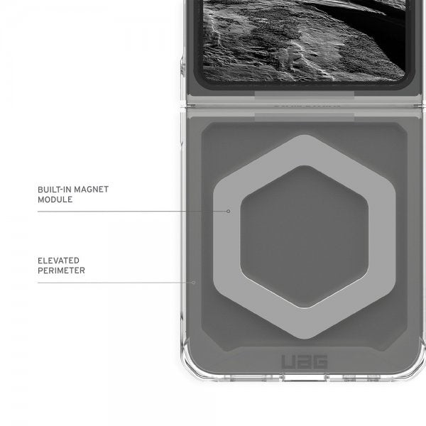 Urban Armor Gear (UAG) Samsung Galaxy Z Flip 6/Flip 7 FE Deksel Plyo Pro MagSafe Ice/Silver