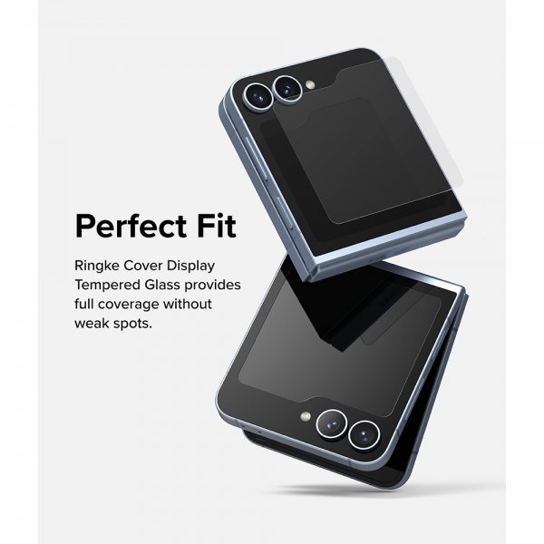 Ringke Samsung Galaxy Z Flip 6/Flip 7 FE Skjermbeskytter Cover Display Protector Glass 2-pakning