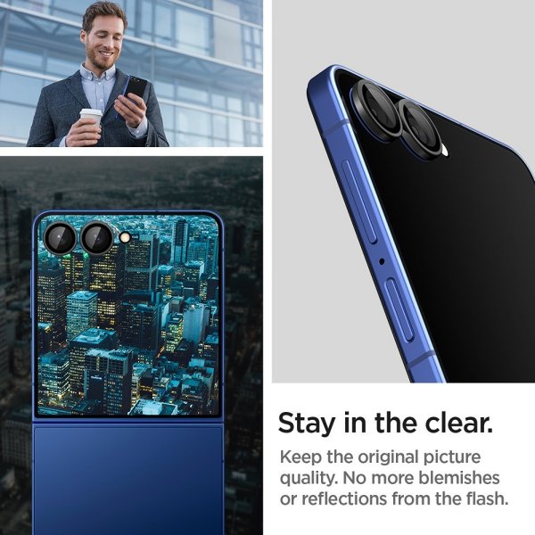 Spigen Samsung Galaxy Z Flip 7 Kamerabeskytter GLAS.tR EZ Fit Optik Pro 2-pakning