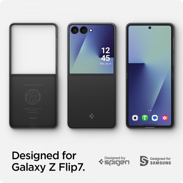Spigen Samsung Galaxy Z Flip 7 Deksel Air Skin Aramid Svart