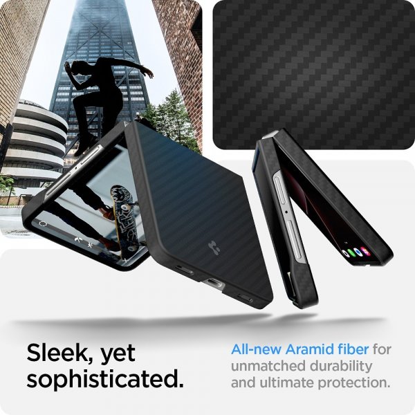 Spigen Samsung Galaxy Z Flip 7 Deksel Air Skin Aramid Svart