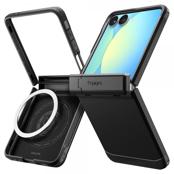 Spigen Samsung Galaxy Z Flip 7 Deksel Tough Armor Pro MagFit Svart