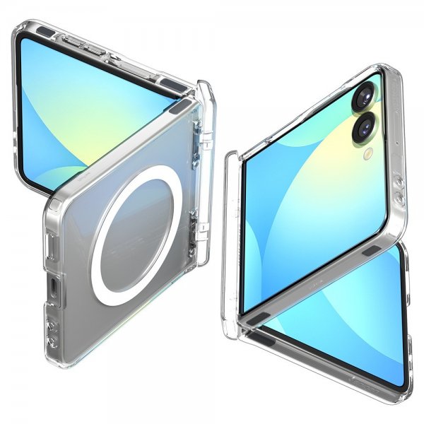 Spigen Samsung Galaxy Z Flip 7 Deksel Ultra Hybrid Pro MagFit Clear White