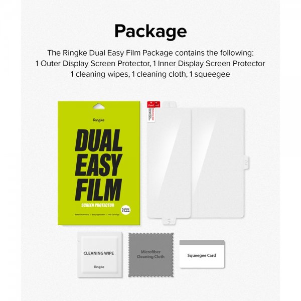 Ringke Samsung Galaxy Z Fold 4 Skjermbeskytter Dual Easy Film