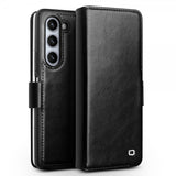Qialino Samsung Galaxy Z Fold 5 Etui Ekte Skinn Svart