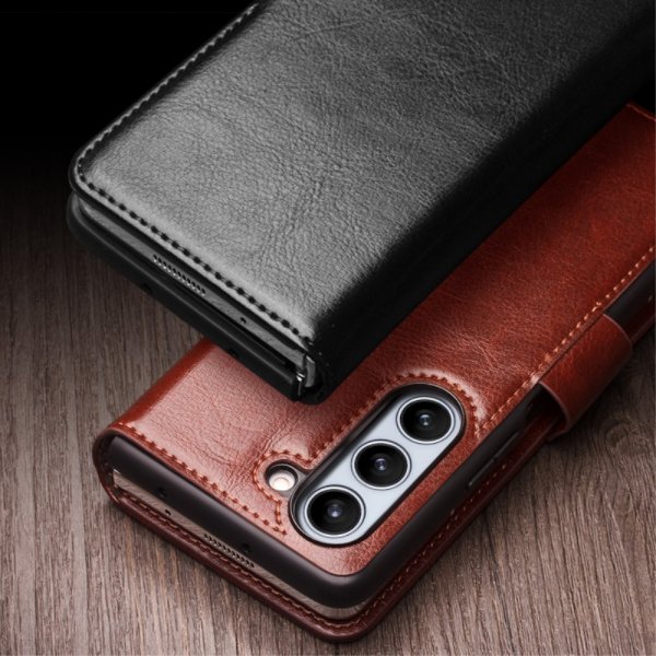 Qialino Samsung Galaxy Z Fold 5 Etui Ekte Skinn Svart