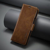 Lc.Imeeke Samsung Galaxy Z Fold 5 Etui med Kortlomme flipp Brun