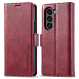 Lc.Imeeke Samsung Galaxy Z Fold 5 Etui med Kortlomme flipp Rød