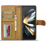 Lc.Imeeke Samsung Galaxy Z Fold 5 Etui med Kortlomme Lysebrun