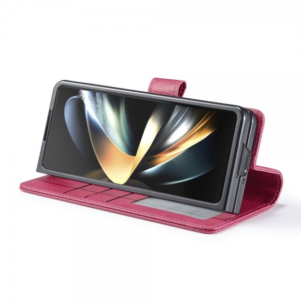 Lc.Imeeke Samsung Galaxy Z Fold 5 Etui med Kortlomme Magenta