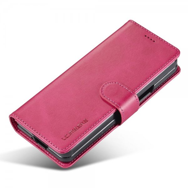 Lc.Imeeke Samsung Galaxy Z Fold 5 Etui med Kortlomme Magenta