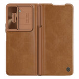 Nillkin Samsung Galaxy Z Fold 5 Etui Qin Pro Series Brun
