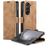 CaseMe Samsung Galaxy Z Fold 5 Etui Retro Flip Brun