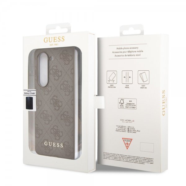 Guess Samsung Galaxy Z Fold 5 Deksel 4G Charm Brun