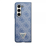 Guess Samsung Galaxy Z Fold 5 Deksel 4G Metal Triangle Strass Blå