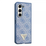 Guess Samsung Galaxy Z Fold 5 Deksel 4G Metal Triangle Strass Blå