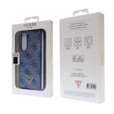 Guess Samsung Galaxy Z Fold 5 Deksel 4G Metal Triangle Strass Blå