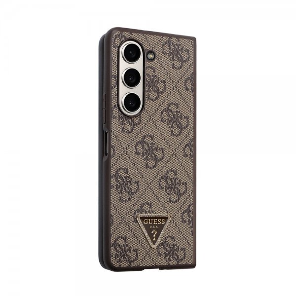 Guess Samsung Galaxy Z Fold 5 Deksel 4G Metal Triangle Strass Brun