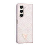 Guess Samsung Galaxy Z Fold 5 Deksel 4G Metal Triangle Strass Rosa