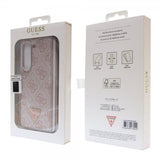Guess Samsung Galaxy Z Fold 5 Deksel 4G Metal Triangle Strass Rosa