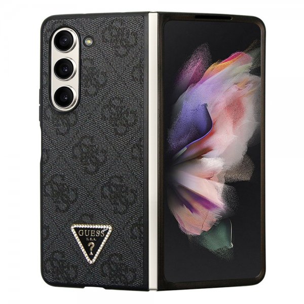 Guess Samsung Galaxy Z Fold 5 Deksel 4G Metal Triangle Strass Svart