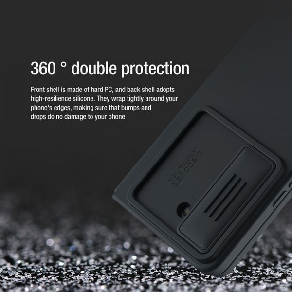 Nillkin Samsung Galaxy Z Fold 5 Deksel CamShield Silky Blå