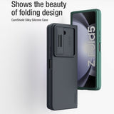 Nillkin Samsung Galaxy Z Fold 5 Deksel CamShield Silky Blå