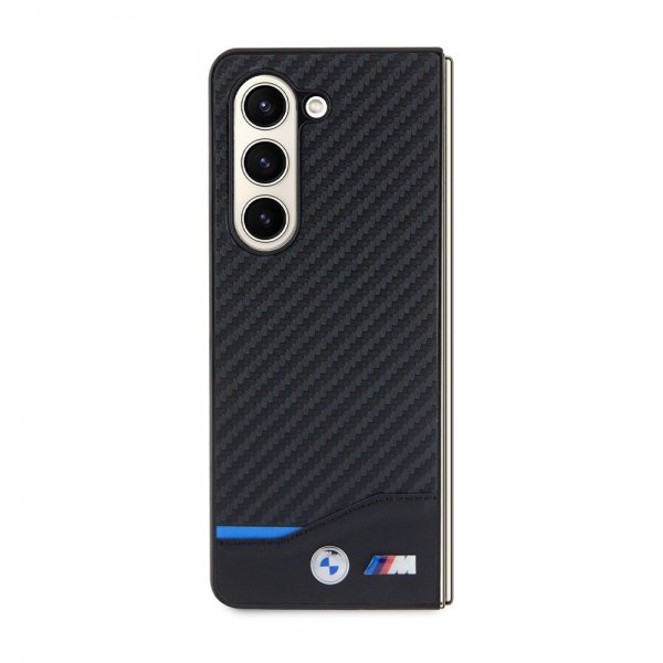 BMW Samsung Galaxy Z Fold 5 Deksel Carbon Effect Metal Logo Svart