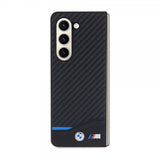 BMW Samsung Galaxy Z Fold 5 Deksel Carbon Effect Metal Logo Svart