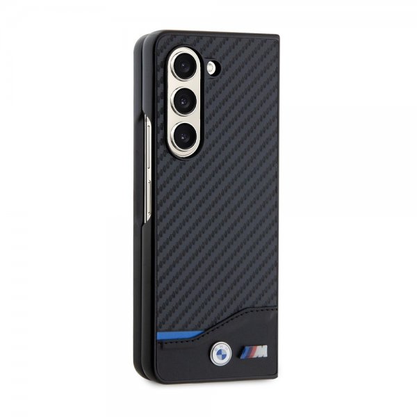 BMW Samsung Galaxy Z Fold 5 Deksel Carbon Effect Metal Logo Svart