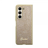 Guess Samsung Galaxy Z Fold 5 Deksel Glitter Flakes Metal Logo Gull