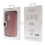 Guess Samsung Galaxy Z Fold 5 Deksel Glitter Flakes Metal Logo Rosa
