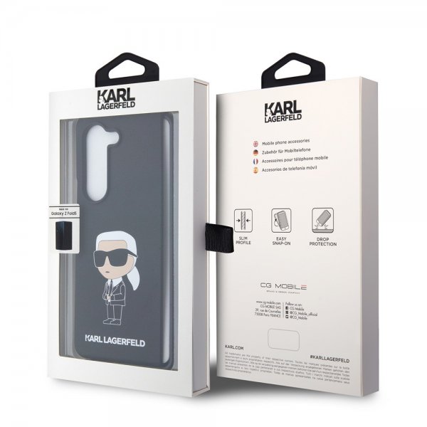 Karl Lagerfeld Samsung Galaxy Z Fold 5 Deksel Ikonik Metal Pin Svart