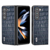 ABEEL Samsung Galaxy Z Fold 5 Deksel Krokodille tekstur Blå