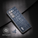 ABEEL Samsung Galaxy Z Fold 5 Deksel Krokodille tekstur Blå