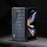 ABEEL Samsung Galaxy Z Fold 5 Deksel Krokodille tekstur Blå
