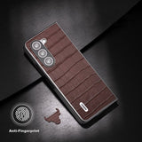 ABEEL Samsung Galaxy Z Fold 5 Deksel Krokodille tekstur Brun