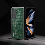 ABEEL Samsung Galaxy Z Fold 5 Deksel Krokodille tekstur Grønn