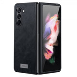 Sulada Samsung Galaxy Z Fold 5 Deksel Skinntekstur Svart