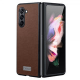 Sulada Samsung Galaxy Z Fold 5 Deksel Litchi Kaffe