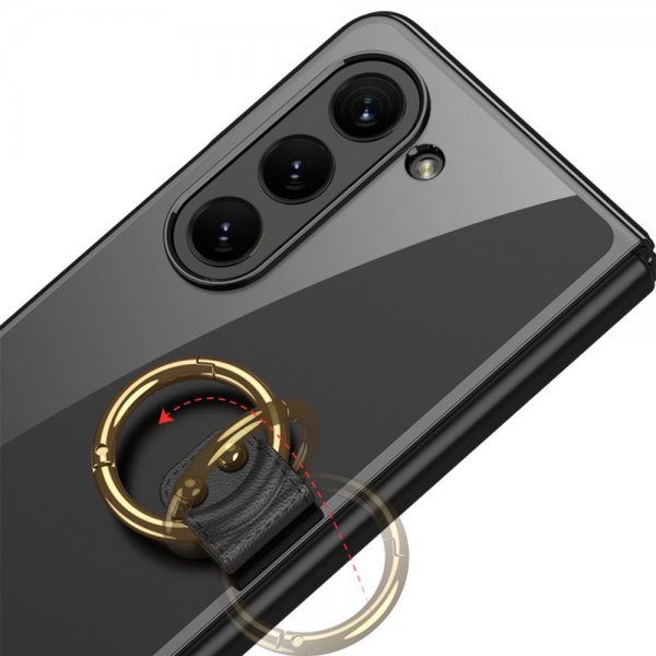 GKK Samsung Galaxy Z Fold 5 Deksel med Ringholder Gull