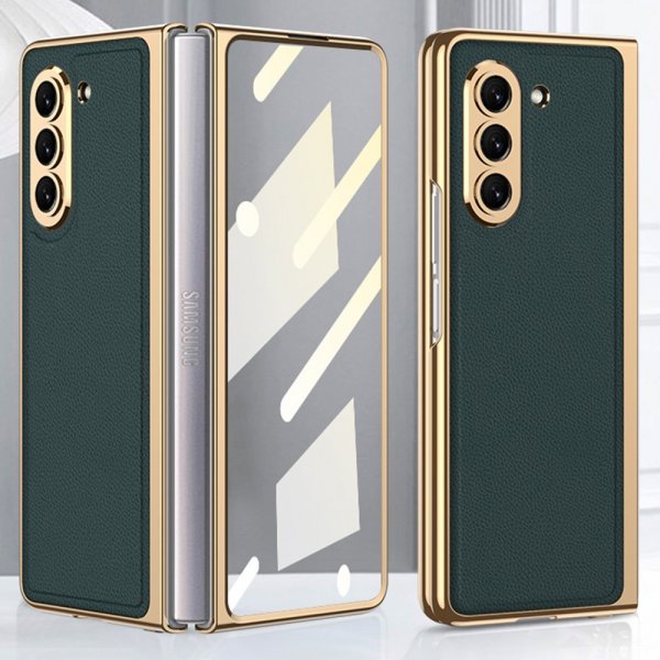 GKK Samsung Galaxy Z Fold 5 Deksel Belagt Kant Grønn