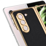 GKK Samsung Galaxy Z Fold 5 Deksel Belagt Kant Hvit