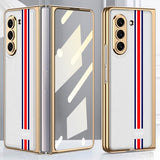 GKK Samsung Galaxy Z Fold 5 Deksel Stripe Hvit