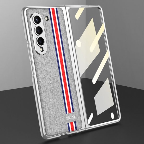 GKK Samsung Galaxy Z Fold 5 Deksel Stripe Hvit