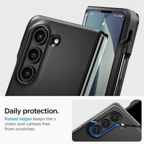 Spigen Samsung Galaxy Z Fold 5 Deksel Thin Fit P Svart