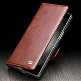Qialino Samsung Galaxy Z Fold 6 Etui Ekte Skinn Brun
