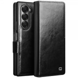 Qialino Samsung Galaxy Z Fold 6 Etui Ekte Skinn Svart