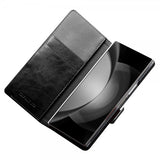 Qialino Samsung Galaxy Z Fold 6 Etui Ekte Skinn Svart
